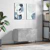 VidaXL Record Cabinet Concrete Grey 74.5x38x48 Cm Engineered Wood 831728