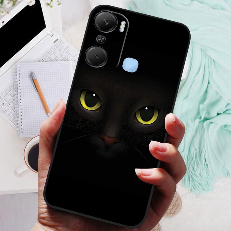 Для чехла Infinix Hot 12 Pro Черная крышка Лев Волк Силиконовые Мягкие Задние Чехлы Для Infinix Hot 12i Hot12 Pro / Hot 20 5G Чехол-накладка