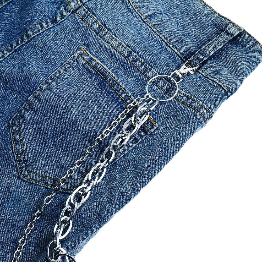 Metal Waist Chain HipHop Waist Key Chain Fashion Jewelry Accessories for Men Women
