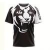T-Shirt Men's Tiger Graphic Short Sleeve Tee Sports Training TShirts Oversized Clothing Tops