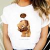 Printed Women's 90s Cute Clothing Short Sleeve Clothing Cartoon Cute Bear Pattern T-shirt Fashion Women's Casual Versatile T-shi