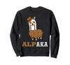 Alpaca Lama Poison Funny Alpaca Sweatshirt with Leather Pants and Hat