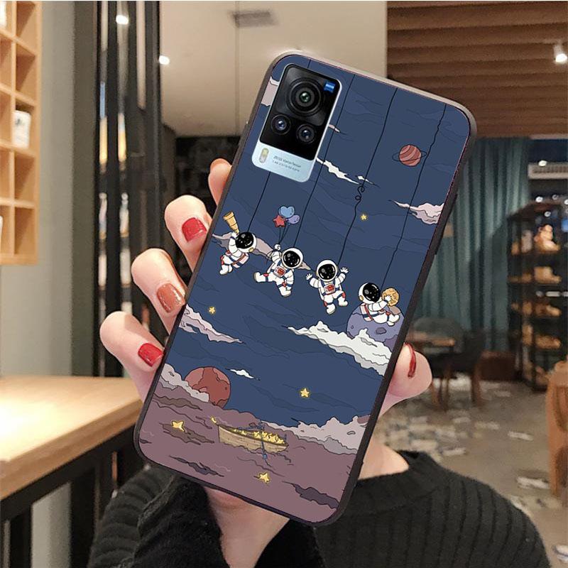 Милый чехол для телефона с изображением астронавта для VIVO V21E V21 V23 V23E V2109 Y53S Y33S Y55 Y76 Y31 Y21 Y72 Y01 Y21S Y11S