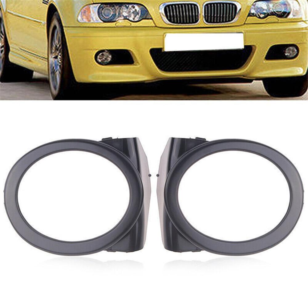 New 2Pcs LH+RH Fog Light Cover Trim For 00-06 BMW E46 3 Series M3 Style Front Bumper
