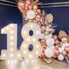 91,5 см Гигантская цифра Светодиодная рамка Декор для вечеринки в честь 1-го дня рождения Детская свадьба 30-й 50-й 60-й День рождения Вечеринка Принадлежности Детский праздник