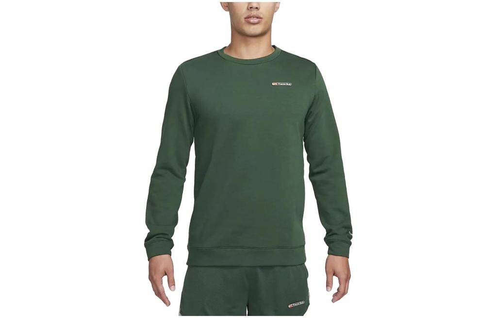 Nike Мужские футболки Зеленая ель Круглый вырез Умеренно прямая посадка FB5510-323