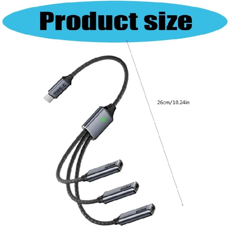 Разветвитель USB C для данных и зарядки с технологией OTG для клавиатур, мышей, камер и других устройств