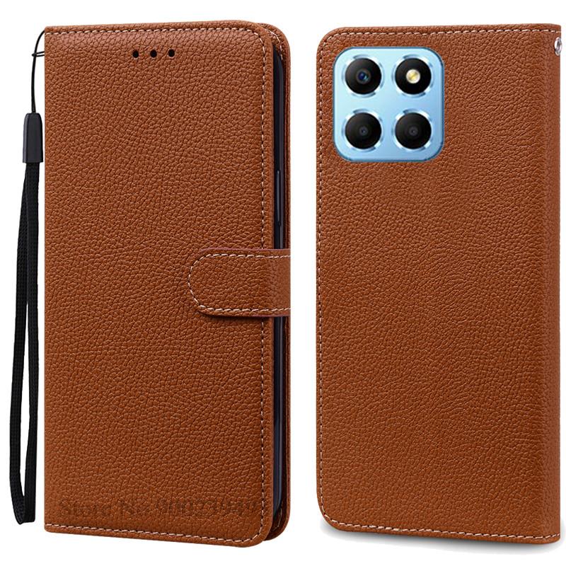 For Honor X6 Case Huawei Honor X6 2022 Cover Silicone Wallet Flip Leather Case For Honor X6 VNE-LX1 VNE-LX2 Phone Case Fundas