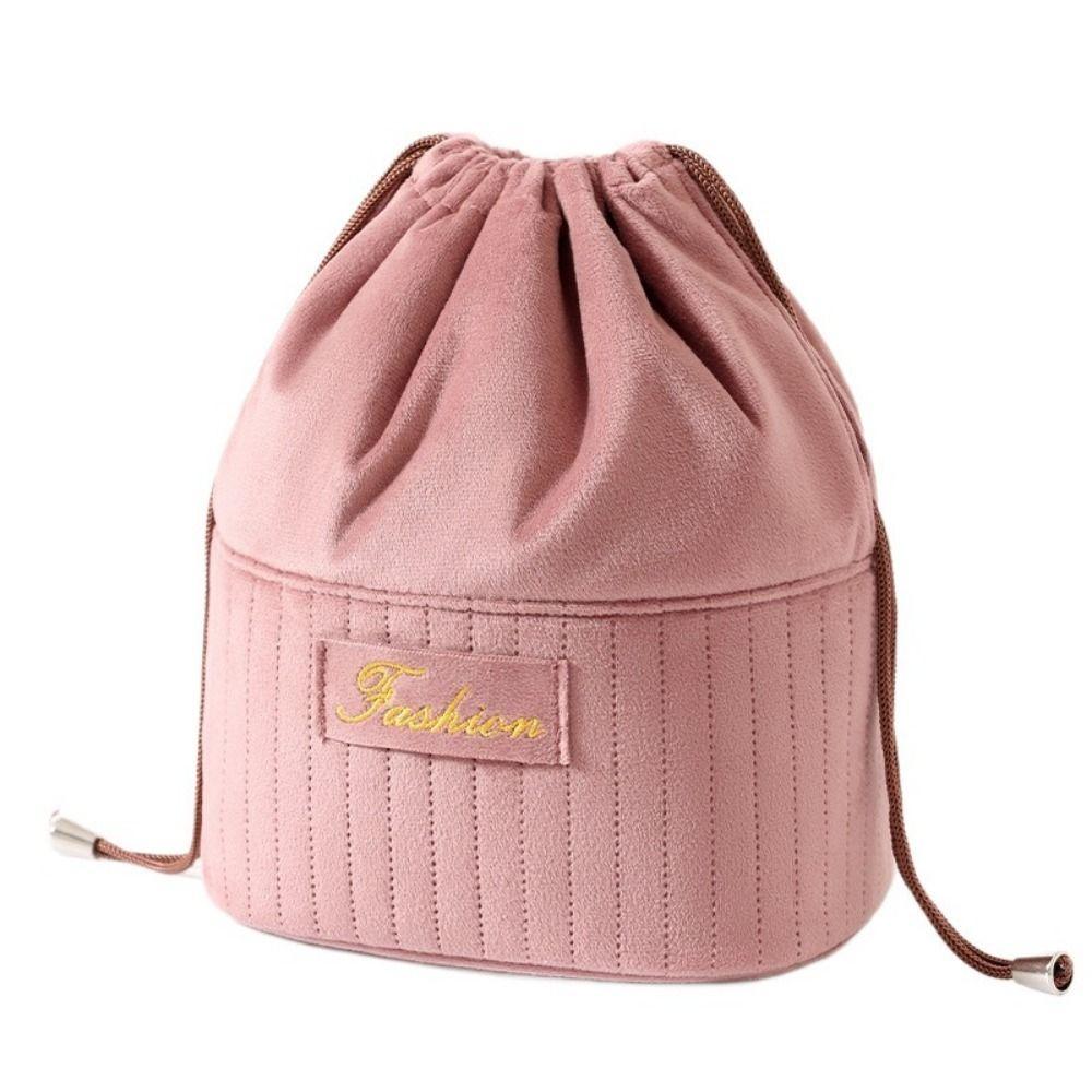 Large Capacity Cosmetic Bag Lightweight Washroom Storage Bag Drawstring Makeup Bag Travel Use