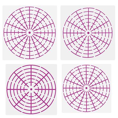 6 шт. Пластиковые трафареты мандалы 8/12/16 сегментов Набор креативных шаблонов Художественные проекты