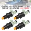 4 шт. Форсунка топливная для VOLVO 740 940 760 960 2.0-2.3 TURBO 0280150804