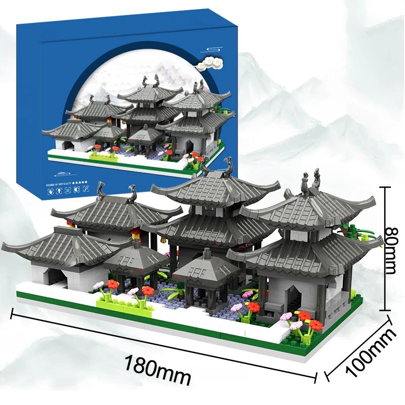 Мальчики и девочки сборка пазла Сучжоуский сад строительные блоки микродрели мелкие детали высокая сложность режим большой сборки