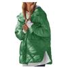 2025 Winter Women's Diamond Quilted Jacket, Long Hooded Coat with Large Pocket & Side Slit, Lightweight Zippered Outerwear for Casual Daily Use
