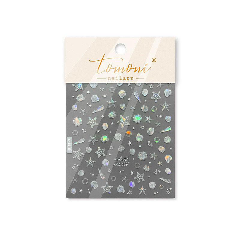 Новые наклейки для ногтей Пляж Океан Ракушка Раковина Наклейка на ноготь Самоклеящиеся наклейки для нейл-арта Наклейки для маникюра ZJT20