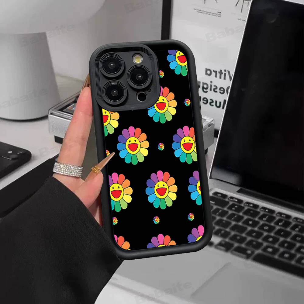 Чехол для телефона T-Takashi M-Murakami Для IPhone 17 16 15 14 13 12 11 Pro Max Защита от падений Мягкий чехол