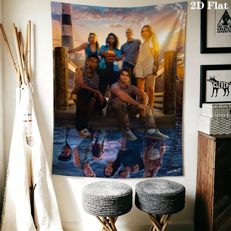 Outer Banks Wall Tapestry Aesthetic Wall Hanging Printed Fabric Blanket Decorative Tapestries for Bedroom Living Room Home Decor