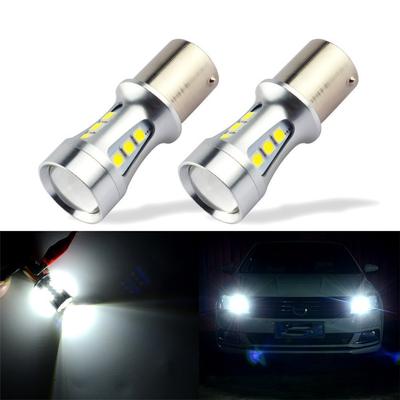 2X1156 Светодиод Ba15S P21W S25 18 Светодиодов Чипы 3030 6000K Белый DRL Автомобильные Стоп-сигналы Лампа Заднего Хода