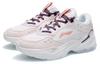 Li Ning Нескользящие Износостойкие Низкие Спортивные Повседневные Туфли Женские Бело-Фиолетовые AGCS436-2