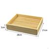 Wood Bread Board Bakery Cake Tray Cutting Removable Crumb Catcher with Holder Breakfast