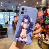 Genshin Impact Sexy Girl Роскошный квадратный жидкий силиконовый чехол для телефона iPhone 14 11 12 13 Pro Max Mini X XS XR 7 8 Plus SE2 Cover