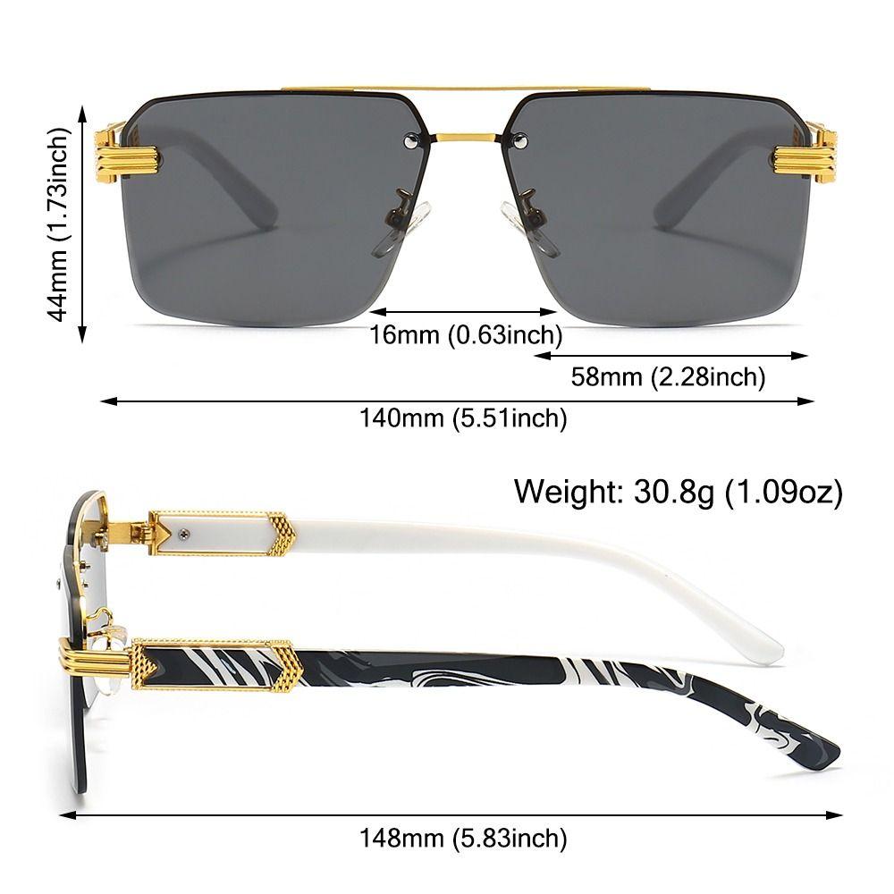 Fashion Square Rimless Sunglasses Men Women Luxury Frameless Sun Glasses Gradient Shades UV400 Cutting Lenses Eyeglasses