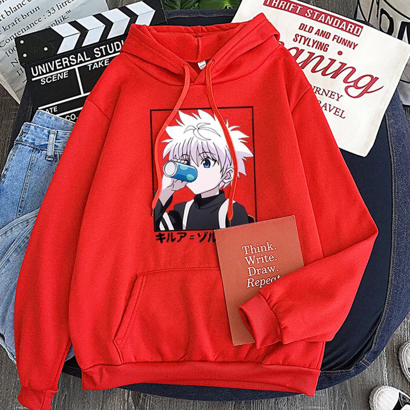 Killua full-time hunter HUNTER x HUNTER hooded sweater HUNTER candy-colored top