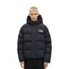 Fila Куртка пуховая теплая с капюшоном свободного кроя с принтом логотипа мужская верхняя одежда Черная F11M348915F-NV