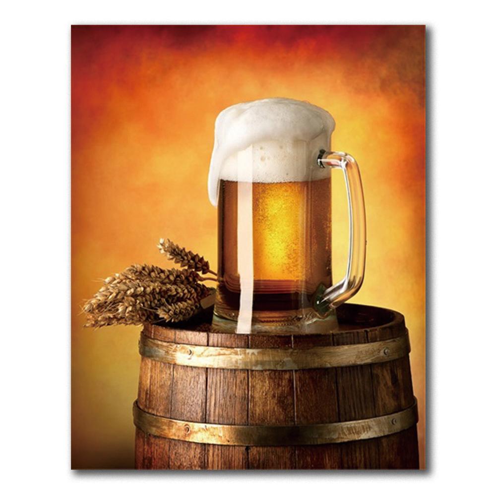 Кухня-бар красное вино виноград пиво настенная живопись холст натюрморт плакат на скандинавскую тему настенные панно Декор для гостиной