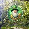 Lucky Gnome Wind Chime for Outdoor Garden Patio Decor with Horseshoe and Clover 360 Degree Rotating Hook Weatherproof 3D Artwork Universal Holiday