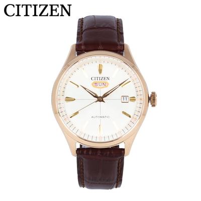 CITIZEN NH8393-05A Аналоговые механические (автоматическая) День/Дата Аналоговый Слоновая кость Серебристый