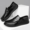 Повседневная кожаная мужская обувь для отдыха, мужские мокасины, дышащие туфли-лодочки без застежек, новое поступление, обувь для вождения