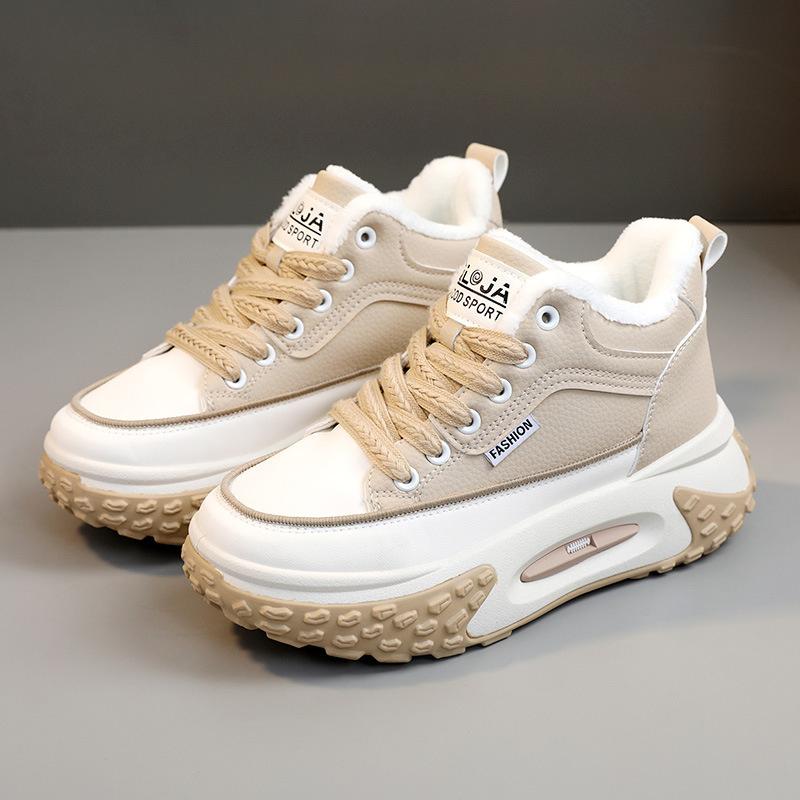 Зимние кроссовки на массивной подошве 2025 для женщин Европа Повышающие рост Папины кроссовки Новая спортивная обувь на платформе