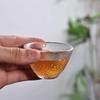 Japanese hammer grain glass tea cup crystal transparent cup Kung Fu tea set home owner small tea cup tea bowl G