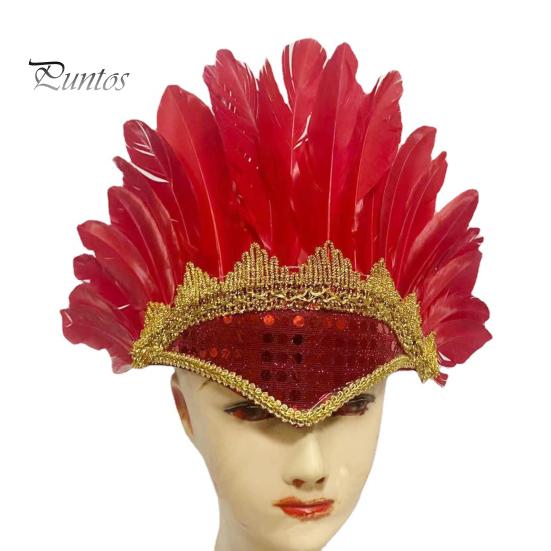 Карнавальная индийская шляпа вождя, аксессуары для волос, вечерние, сверхлегкие, сверкающие, украшенные, роскошный головной убор, головной убор с цветными перьями