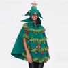 Fashionable 3D Christmas Tree Dress Cape