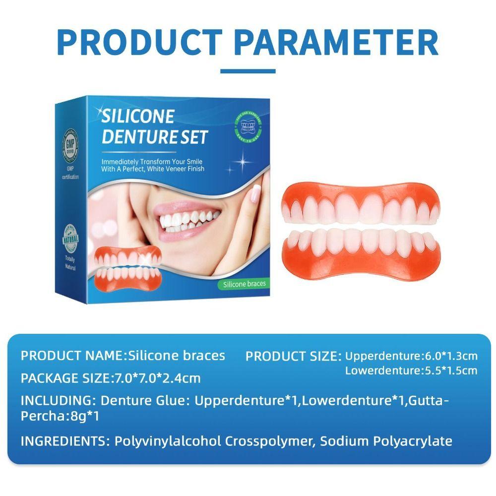 Мгновенный силиконовый набор для перебазировки зубных протезов Исправьте свою улыбку Силиконовый набор для зубных протезов Виниры Зубы