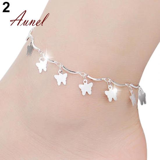 Women Butterfly Stars Bell Anklet Bracelet Foot Chain