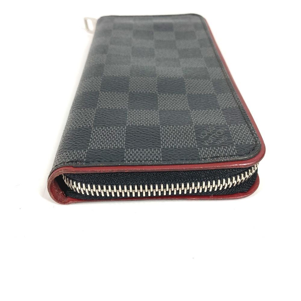 Louis Vuitton N63304 Кошелек Zippy Damier Graphite Кошелек на молнии Черный/Красный