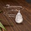 Серебряное ожерелье S925 с кулоном-тыковкой из высококачественного ледяного халцедона, прозрачный белый ледяной халцедон, модное ювелирное изделие в национальном стиле для женщин