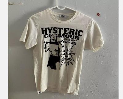 Hysteric Glamour search and destroy Devil Night T классическая футболка Унисекс рубашка Хлопок Оверсайз Большой Размер