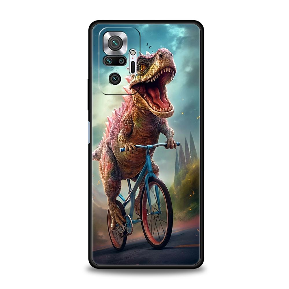 Cartoon Dinosaur Phone Case Cover for Redmi 14C 10C 9 Note 14 13 12 10 11 Pro Plus K40 K50 Pro Plus 5G Soft TPU Shell Fundas Bag
