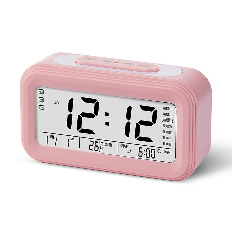 Charging Voice Clock Three Sets of Alarm Clock Smart Smart Clock Creative Mute LED Electronic Alarm Clock Gift