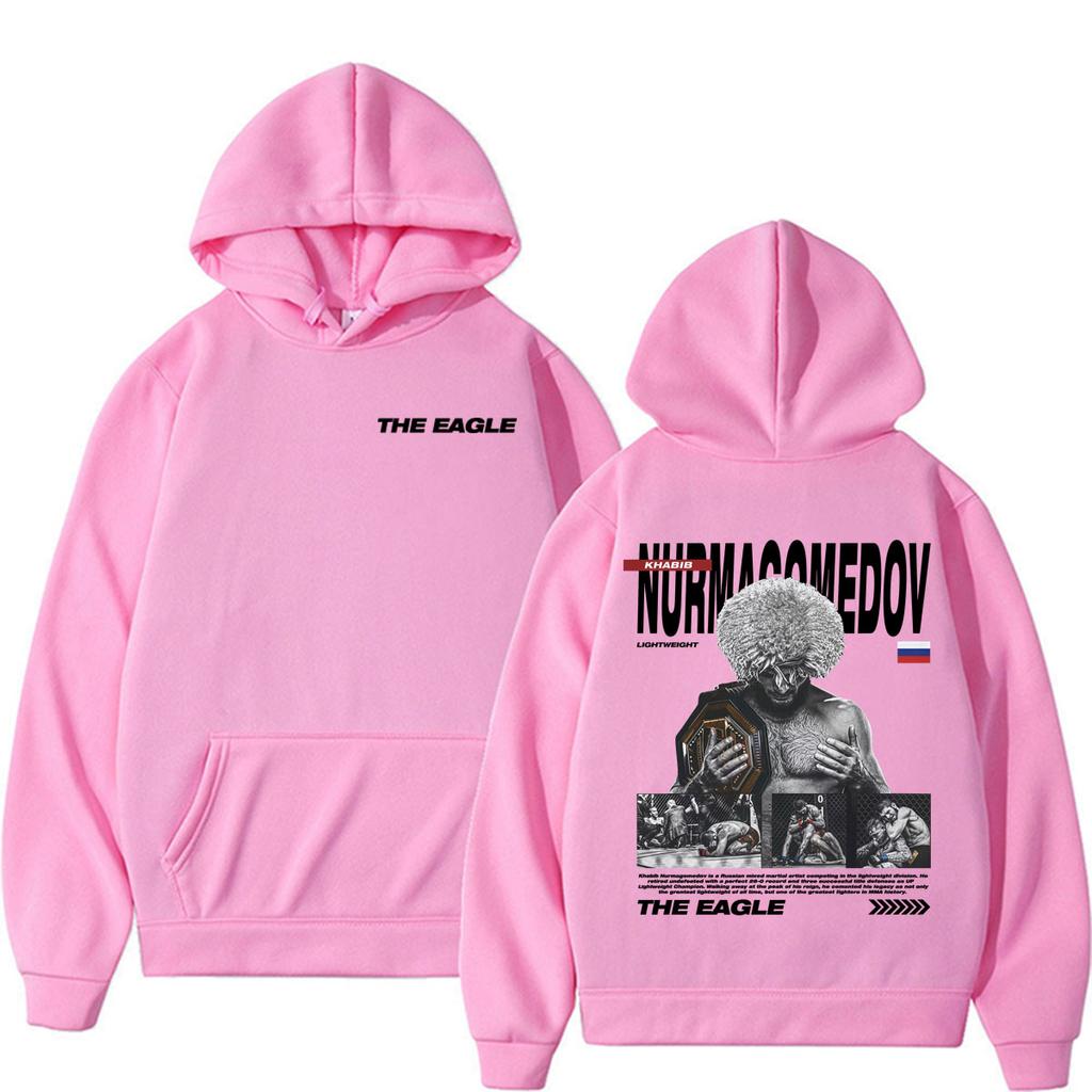 2026 Vintage Khabib Nurmagomedov The Eagle Merch Sweatshirt Men Women Violence Aesthetic Gothic Hoodies High Quality Fleece Hoodie Streetwear