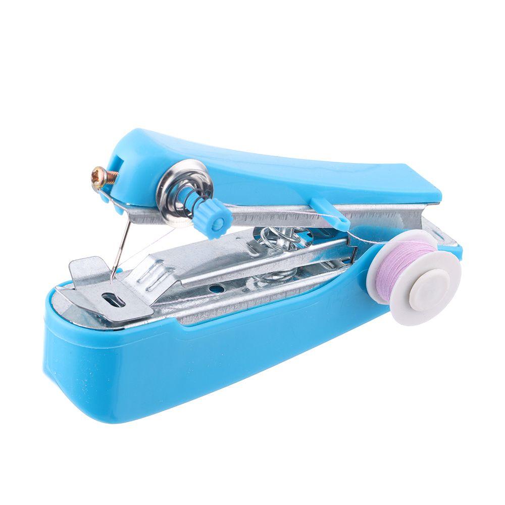 Home Beginners Clothes Fabrics Mini Hand-Held Needlework Craft Sewing Machine Cordles