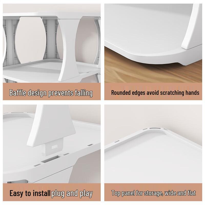 BAIWEN Multi-layer Plastic Shoe Rack