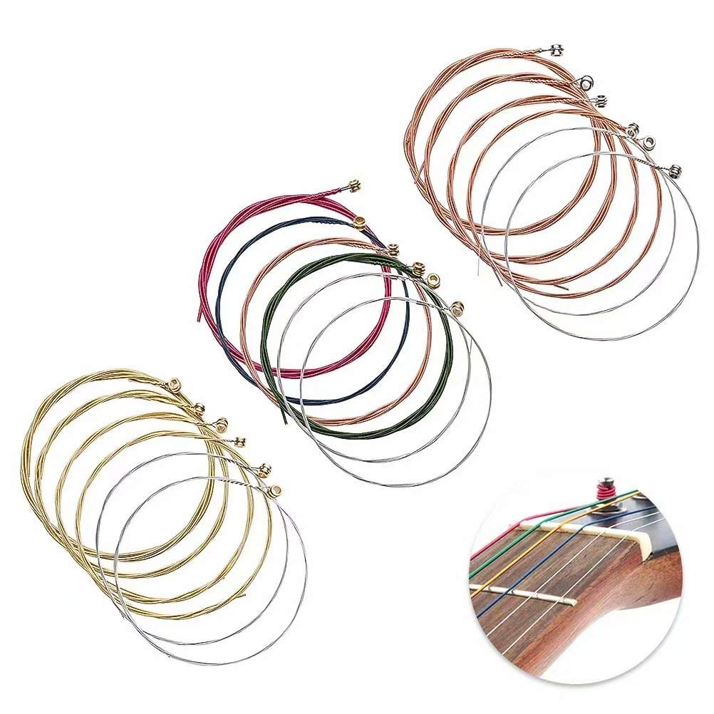 Liroyal Acoustic Guitar Strings, Steel Core & Copper Winding, 3 Sets, 18 Strings