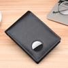 Men's Bifold Wallet Genuine Leather Wallet with Airtag Holder RFID Blocking Pocket