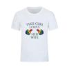 Casual Short Sleeve Printed Lovely Men Tshirt Summer Style This Girl Loves Her Wife Loose