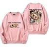LABUBU Hoodies Printed Front and Rear Long-sleeved Round Neck Sweater Girl Cute Top