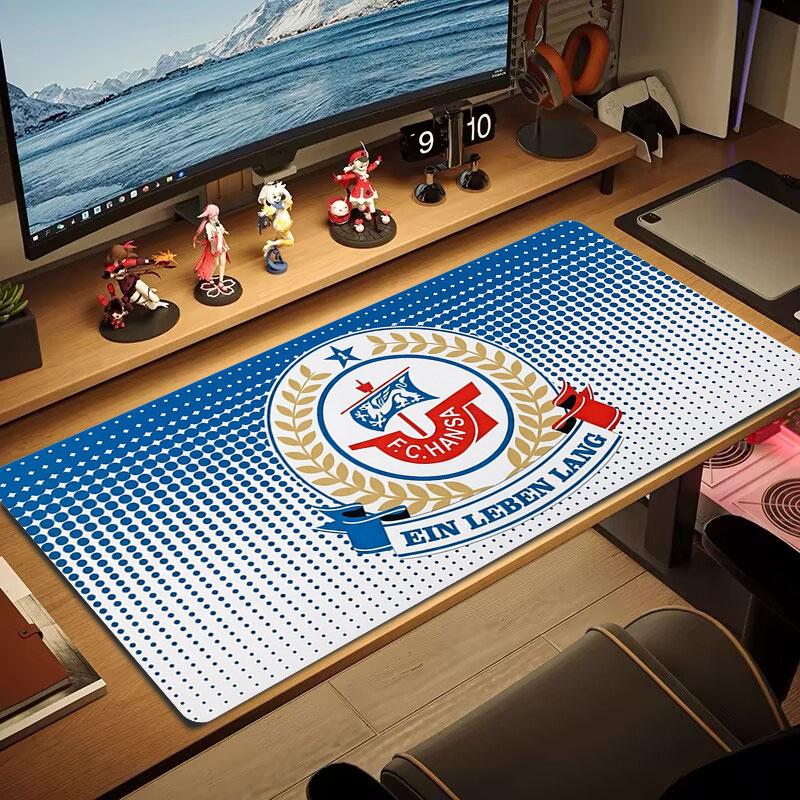 ФК. Hansa Rostock Большой Размер Коврик для Мыши Большой Игровой Стол Подушка Нескользящий Ноутбук Планшет Большой Коврик для Мыши XXL Коврик Мини ПК Игровой Коврик С Замком по краю